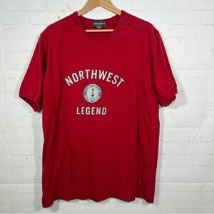 Vintage Eddie Bauer T Shirt Northwest Legend Mens Size XL Tall Red Short Sleeve